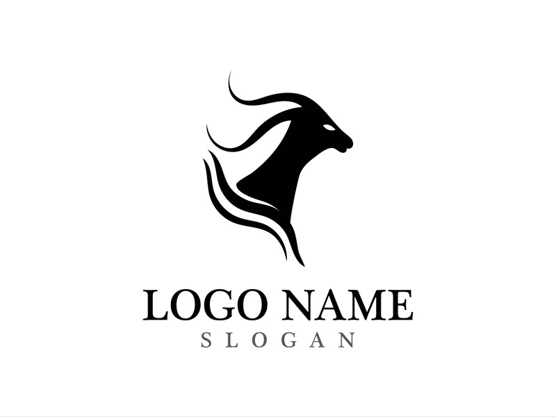 Goat logo template vector icon illustration design