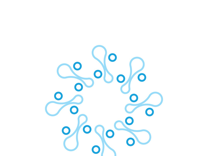 Molecule symbol logo template vector illustration design