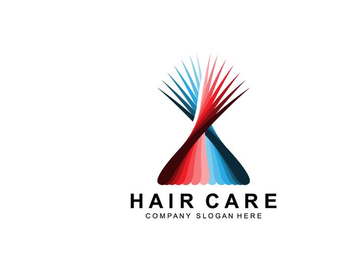 Hair Care Logo, Scalp Layer Design, Health Salon Brand Illustration