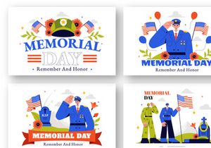 9 Patriotic Memorial Day Illustration