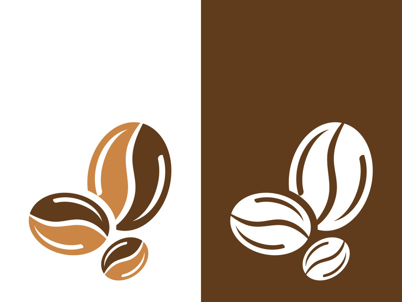 Coffee bean icon vector illustration template