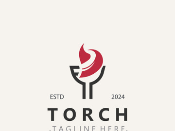 Torch logo Graphic, Olympics flame Modern Design Element simple minimalist preview picture