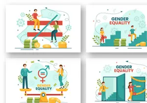 12 Gender Equality Vector Illustration