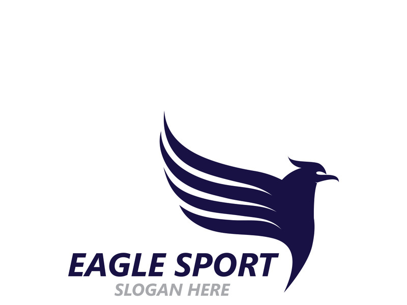 Eagle wing logo design vector image template