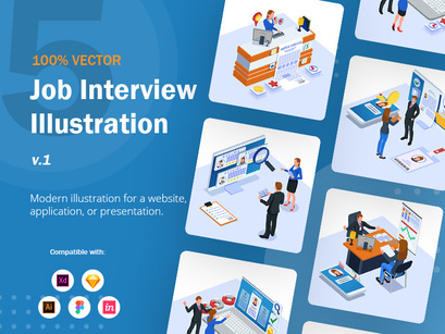 Job Interview Illustration V1