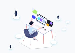 Isometric Graphic Blockchain Data