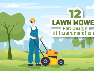 12 Lawn Mower Illustration preview picture