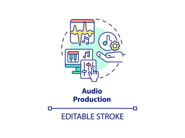 Audio production concept icon preview picture