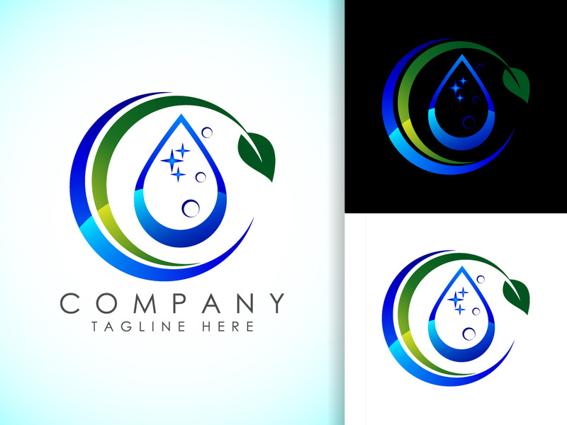 House Cleaning Service Logo Design Template, Cleaning company logo sign symbol.