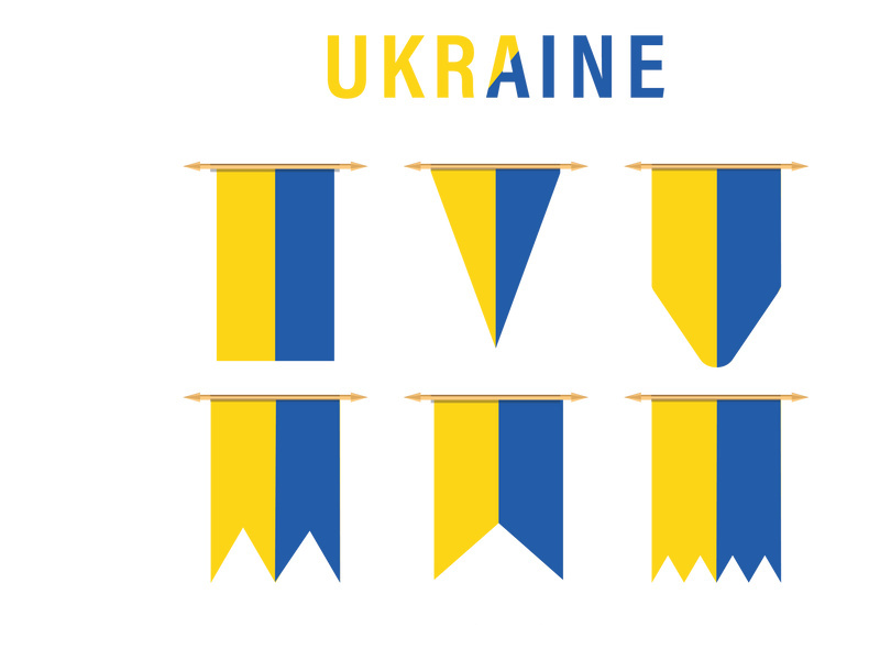 Ukraine flag. Flag of Ukraine. National symbol. Blue and yellow illustration. Stock vector illustration