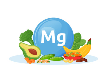 Products containing magnesium cartoon vector illustration preview picture