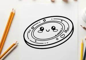 UFO flying saucer alien spaceship orbit planet vector illustration
