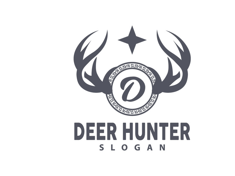 Deer Logo Deer Hunter Vector Forest Animal Design