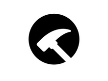 Hammer logo  vector illustration design