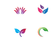 Beautiful colorful lotus flower creative design.