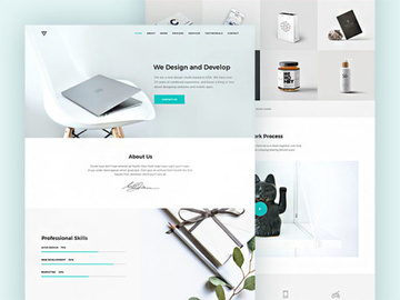 Piroll: A design template for agency/personal portfolio preview picture