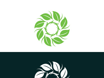 nature leaf logo, environment logo , ecology logo template preview picture