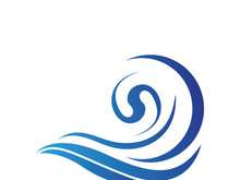 Water wave vector illustration logo template design