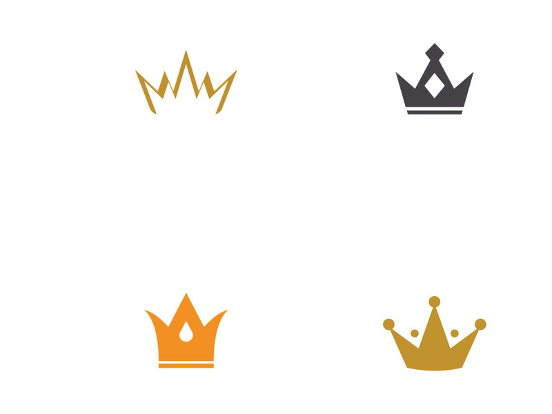 Gold luxury crown logo creative design.