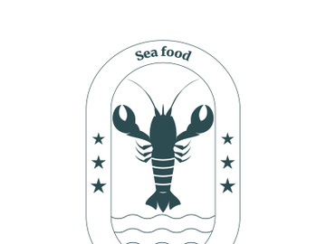 Vintage lobster logo preview picture