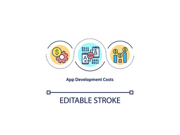 App development cost concept icon preview picture