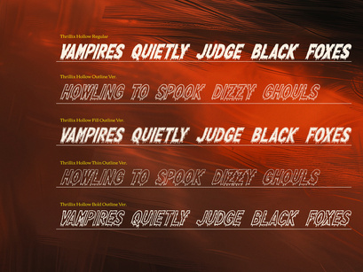 Thrillix Hollow | Horror 5 Style Font
