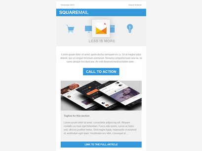 SquareMail Email Template (Mailchimp ready)