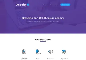Velocity 6 - Landing Page Free PSD