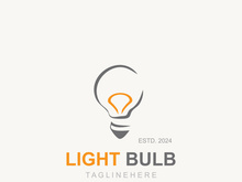 Light bulb creative lamp logo icon and business design bulb digital technology smart idea