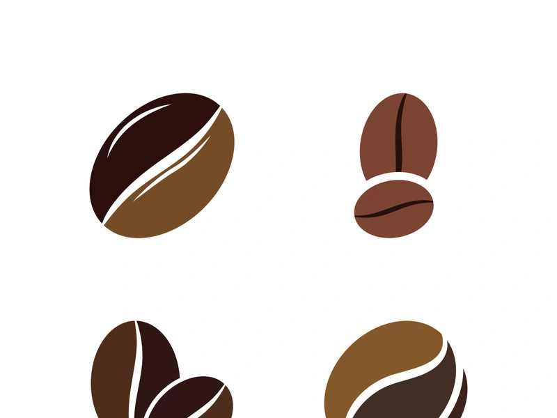 Coffee bean icon vector illustration template