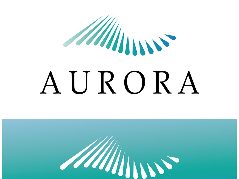 aurora logo design icon illustration vector template