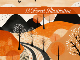 Creative forest tree illustration Ai image preview picture