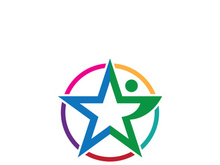 People star logo design to achieve a success or dream.
