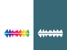 Sound waves vector illustration design template