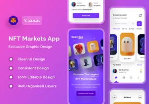 NFT Market Mobile App UI Kits