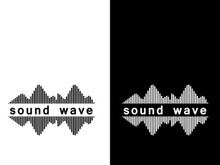 Sound waves logo background modern music vector image