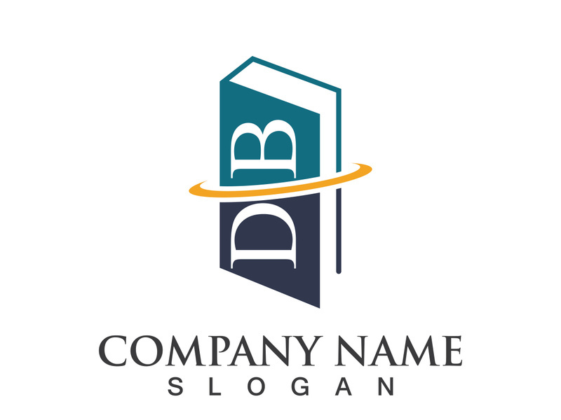 Digital book logo technology vector icon design