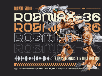 ROBMAX36 - Futuristic Mecha Font
