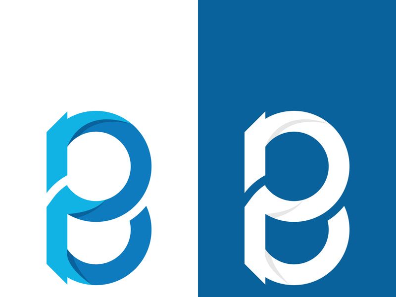 B letter logo template vector illustration