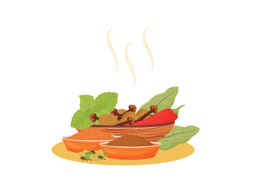 Indian beverage condiments cartoon vector illustration preview picture