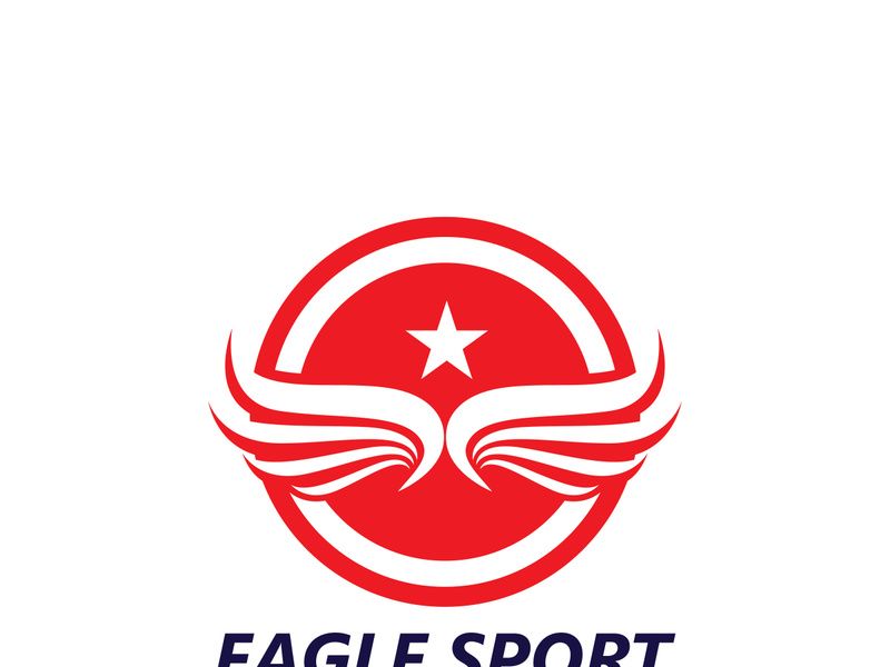 Eagle wing logo design vector image template