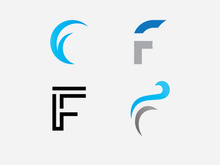 F letter Logo template vector  initials sign