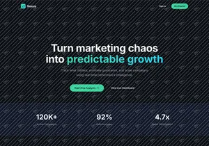 KI-Marketing-Analytics SaaS Landingpage-UI-Design | Dark Glassm