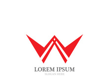 W Letter Logo Template vector illustration design