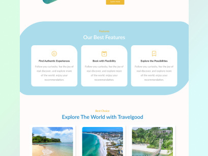 Travelgood - Travel Agency Website Landing Page Design