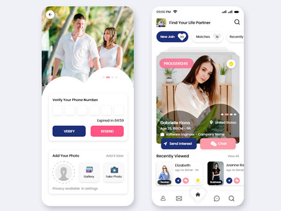 Find Your Life Partner Matrimony Mobile App UI Kit