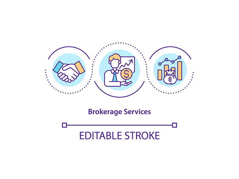 Brokerage services concept icon