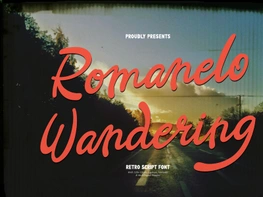 Romanelo Wandering | Retro Script Font preview picture
