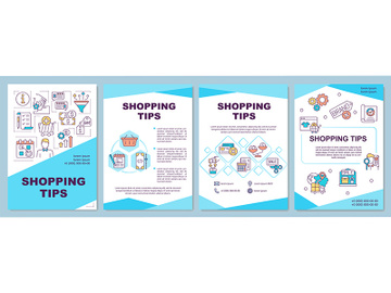 Shopping tips brochure template preview picture