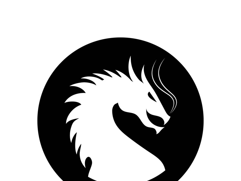 Dragon vector icon illustration design logo template